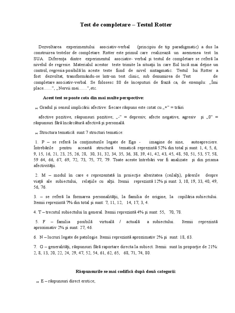 7.testul Rotter | PDF