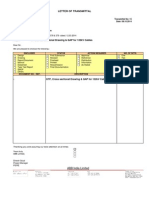 Transmittal Letter for 132kV Cable Documents