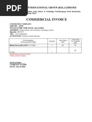 Commercial Invoice