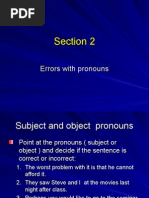 Errors With Pronouns