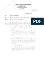 City of Watertown Planning Board Agenda March 3, 2015
