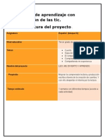 Proyecto de Aprendizaje Con Integración de Las Tic