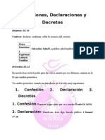 Confesiones, Declaraciones y Decretos