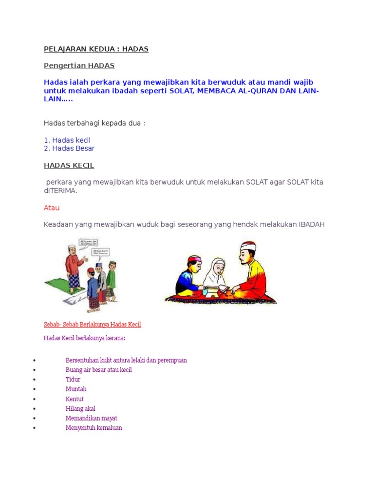 Macam Macam Hadats Dan Taharahnya Ppt Download
