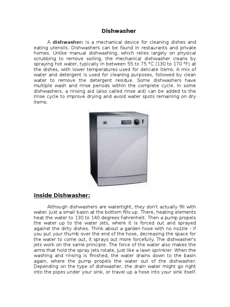 The Inner Workings of Dishwashers An InDepth Look at the Components