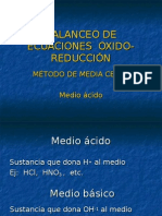 Balanceo de Ecuaciones Oxido Reduccion Medio Acido