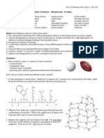 Worksheet Unit 2 Cellular Chemistry - Biomolecules Proteins