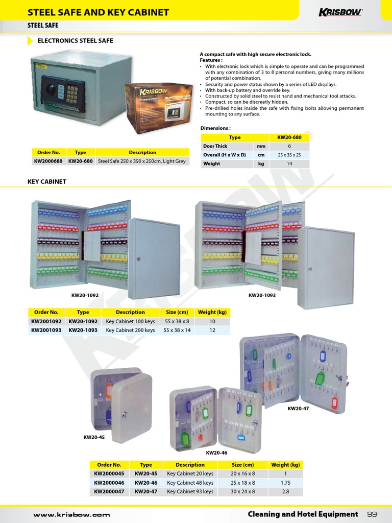 Steel Safes & Key Cabinets Guide | PDF