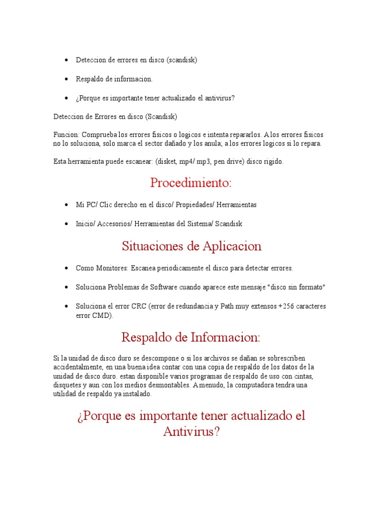 Mantenimiento Correctivo Y Preventivo De Equipo De Computo Pdf