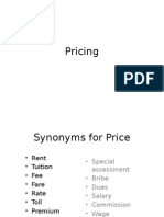 Pricing