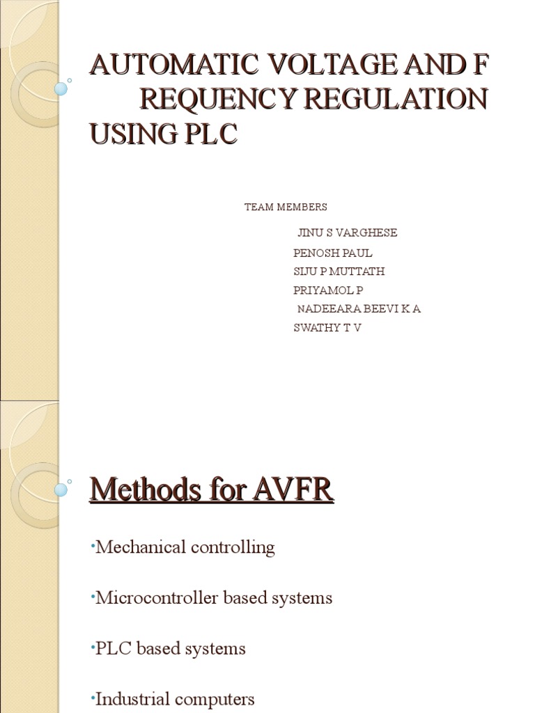 Automatic Voltage and Frequency Regulation | PDF | Business | Computers