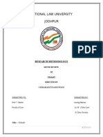 National Law University Jodhpur: Research Methodology
