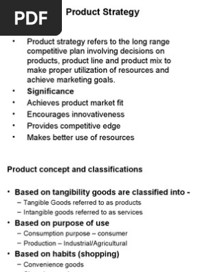 Product Strategy