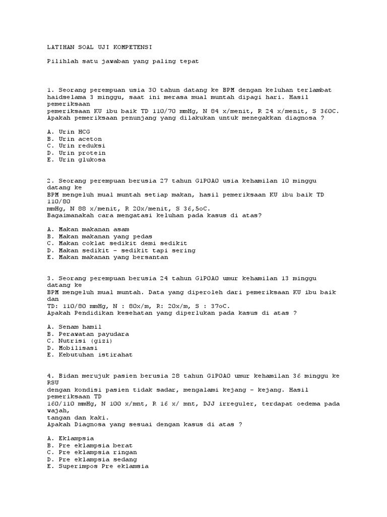 Contoh Soal Kasus Eklampsia Beserta Jawaban Mencari Jawaban