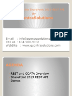 Introduction to the SharePoint 2013 rest API by Quontra
