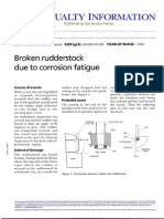 Broken Rudderstock Due To Corrosion Fatigue