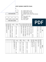 Electrical System Label For Isuzu