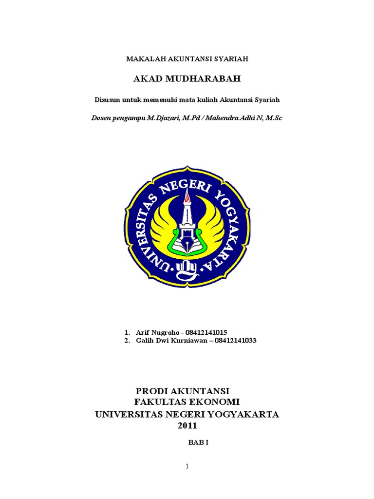 Tugas Makalah Mudharabah Final
