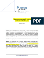 La Idea de Pueblo en La Tradición Constitucional Francesa