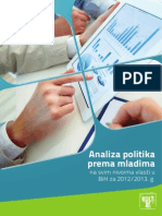 Analiza Politika Prema Mladima Na Svim Nivoima Vlasti U BiH - Za 2012 - 2013 G PDF