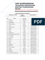 Daftar Anggota FK Ukm 2014