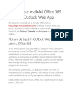 Noțiuni de Bază În Outlook Web App Pentru Office 365