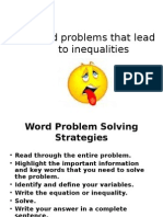 Word Problems That Lead To Inequalities