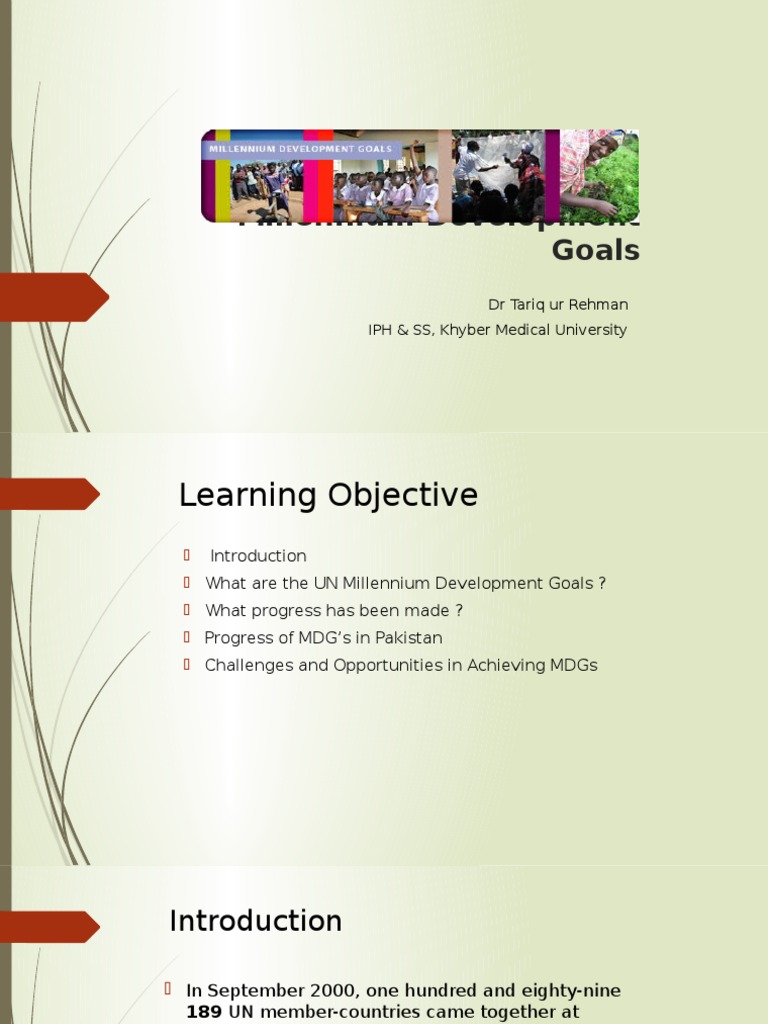 MDGs and Pakistan Progress | PDF | Millennium Development Goals ...