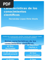Características de Los Conocimientos Científicos