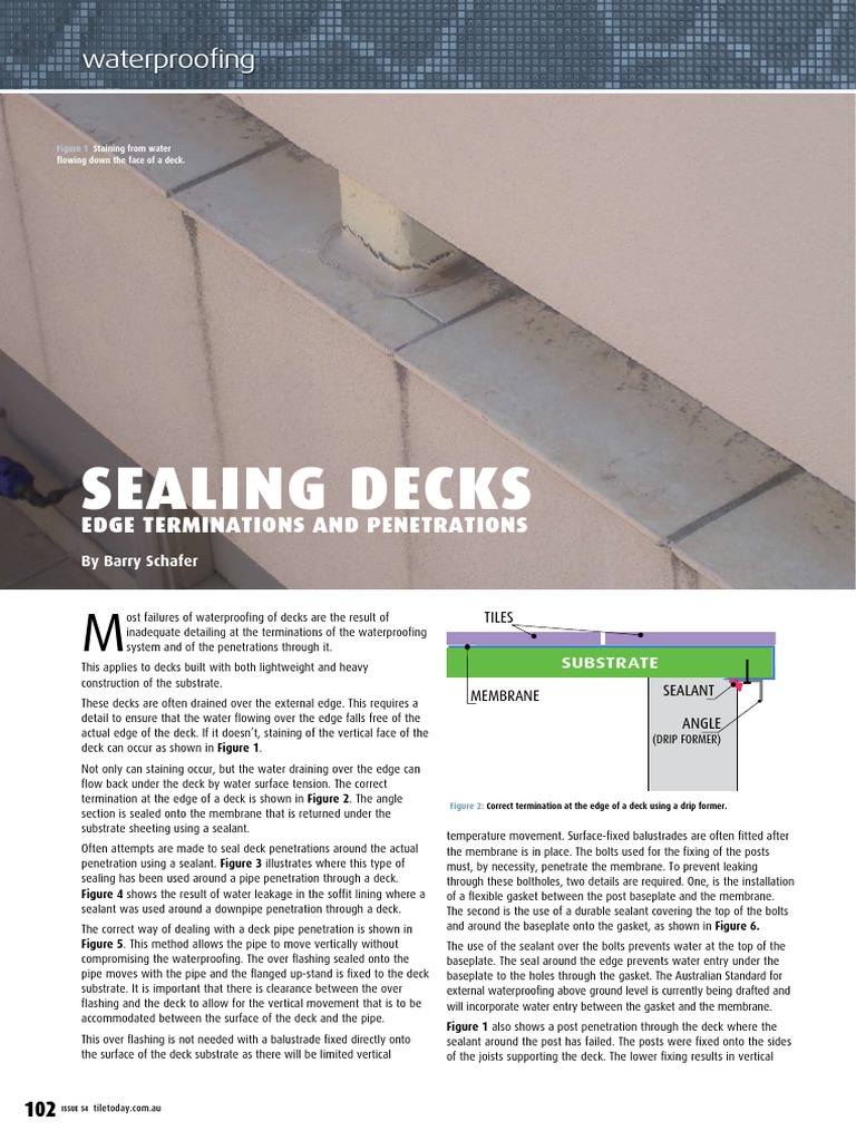Sealing Deck Penetration | Mechanical Engineering | Building Engineering
