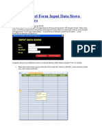 Aplikasi Excel Form Input Data Siswa Dengan Macro