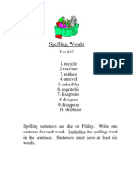 Spelling Words 2-27