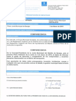 Comparecencia de La Concejala Del Distrito Sobre El Grado de Ejecución y Cumplimiento de Compromisos y Acuerdos Plenarios Con El Bº Del Aeropuerto