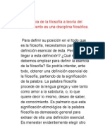 La Esencia de La Filosofía A Teoría Del Conocimiento Es Una Disciplina Filosófica