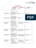 Script Draft 1: Location Visual Audio Time