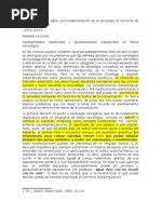 Lecciones Sobre Fundamentación de La Sociología en Términos de Teoría Del Lenguaje
