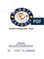 Gloria Exports Product Catalog 2014-15