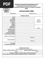 M.Phil English Application Form 2014