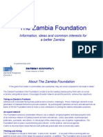 The Zambia Foundation - A New Think Tank 