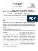 Influence of processing on olive oil components