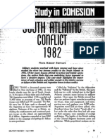 A Case Study in Cohesion - South Atlantic Conflict 1982 - Nora Kinzer Stewart MILITARY REVIEW L April 1989