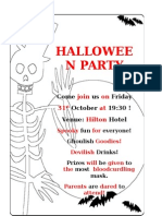 Hallowee N Party: Come Us Friday October 19:30 ! Venue: Hotel