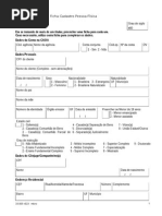Ficha Cadastro Caixa Econômica