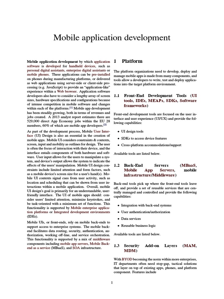 Mobile Application Development | PDF | Mobile Application Development ...