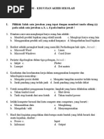 Latihan Soal Ujian Sekolah TIK 2014/2015