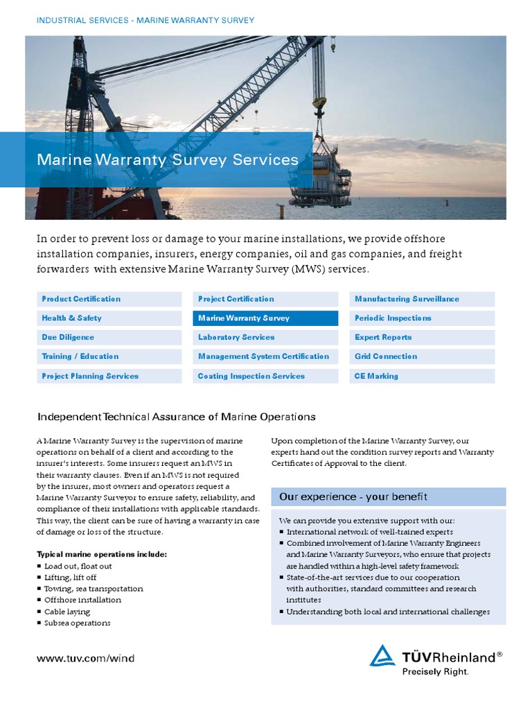 Marine Warranty Survey PDF Safety Crane (Machine)