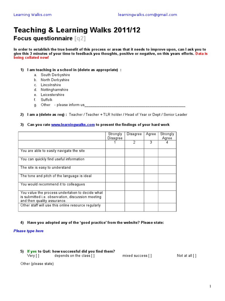 Online Questionnaire | PDF
