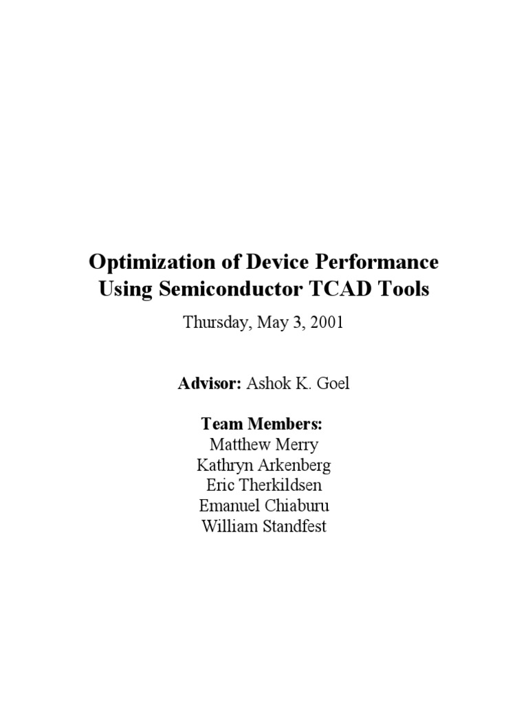 Semiconductor Device Optimization Guide | PDF | Mosfet | Field Effect ...