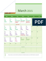 March Calendar 2015