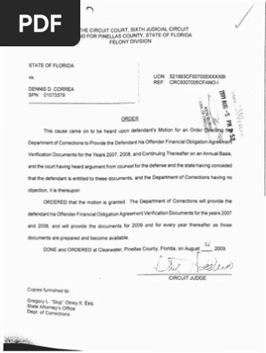 2009, 08-04-09, Order on Financial Obligation Agreement Verification Documents.pdf